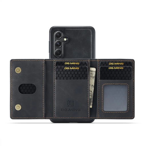 DG.MING M2 Series for Samsung Galaxy A16 5G / A16 4G Case PU+PC+TPU Phone Cover Detachable Wallet - Black - 2