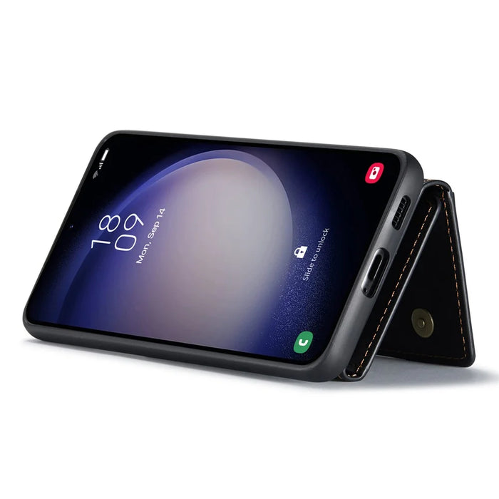 DG.MING M2 Series for Samsung Galaxy A16 5G / A16 4G Case PU+PC+TPU Phone Cover Detachable Wallet - Black - 3