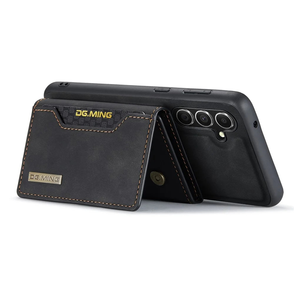 DG.MING M2 Series for Samsung Galaxy A16 5G / A16 4G Case PU+PC+TPU Phone Cover Detachable Wallet - Black - 4