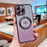 For iPhone 16 Pro Case Gradient Sparkle TPU Phone Cover Compatible with MagSafe - Dark Purple - 1