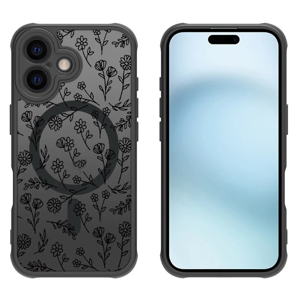 For iPhone 16 Plus Case Compatible with MagSafe Matte Skin-Touch TPU+PC Phone Cover - 2