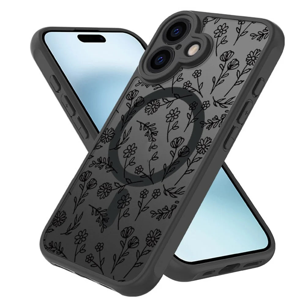 For iPhone 16 Plus Case Compatible with MagSafe Matte Skin-Touch TPU+PC Phone Cover - 3