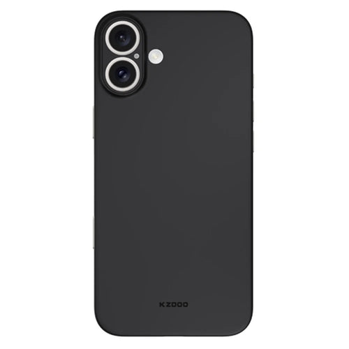 KZDOO Air Skin Series for iPhone 16 Plus Case Frosted Back Ultra Thin PP Phone Cover - Black - 1