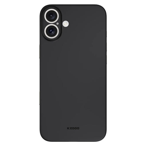 KZDOO Air Skin Series for iPhone 16 Plus Case Frosted Back Ultra Thin PP Phone Cover - Black - 1