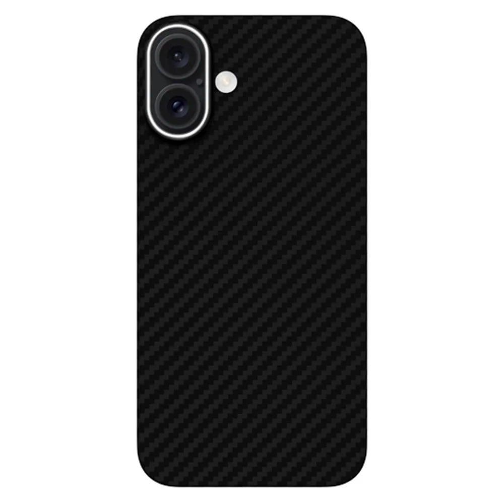 KZDOO For iPhone 16 Case Aramid Fiber Phone Cover Support Wireless Charging - Black - 1