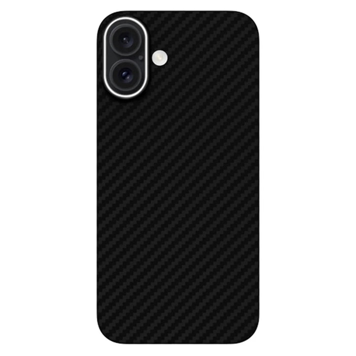 KZDOO For iPhone 16 Case Aramid Fiber Phone Cover Support Wireless Charging - Black - 1