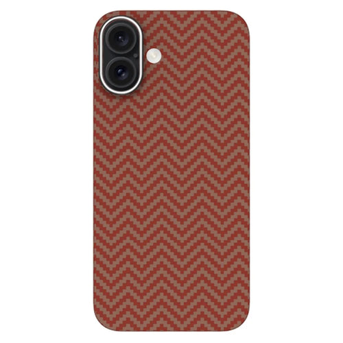 KZDOO For iPhone 16 Case Anti-Scratch Phone Cover Aramid Fiber Made - M Texture / Red - 1