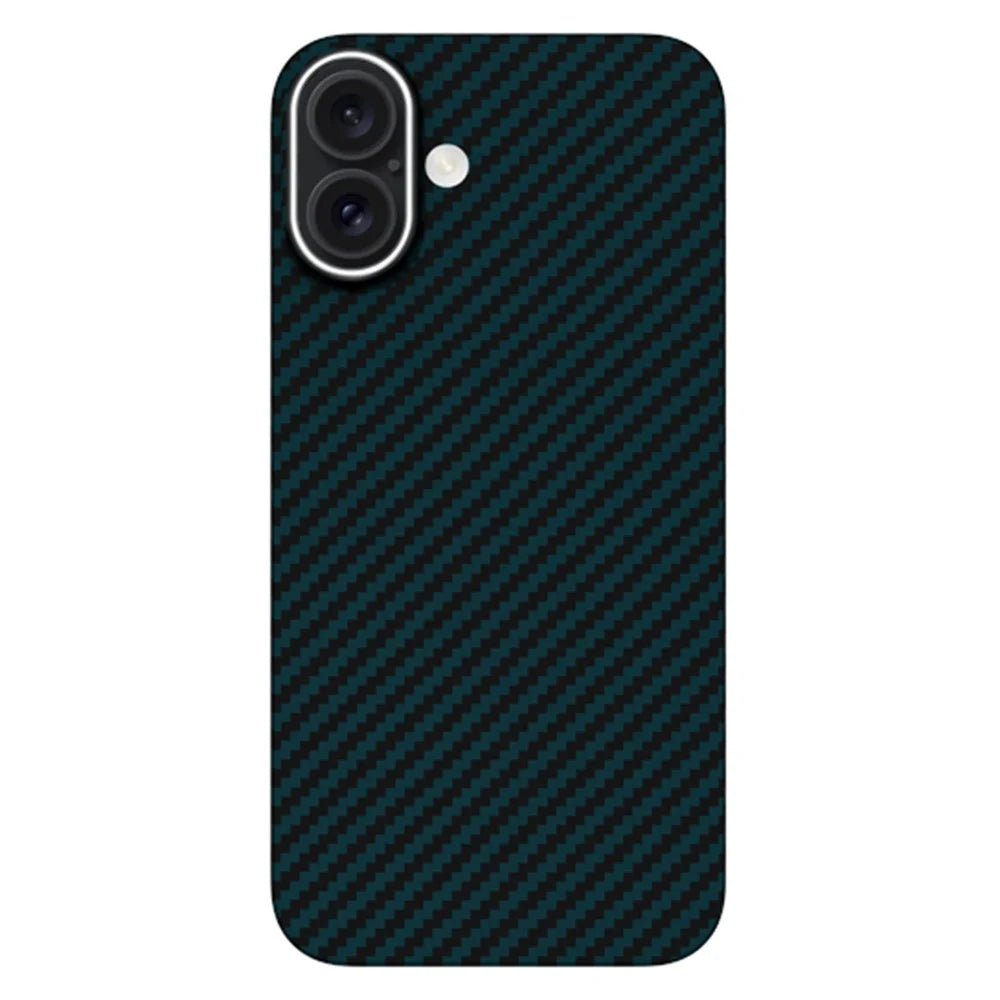 KZDOO For iPhone 16 Case Aramid Fiber Phone Cover Support Wireless Charging - Blue - 1