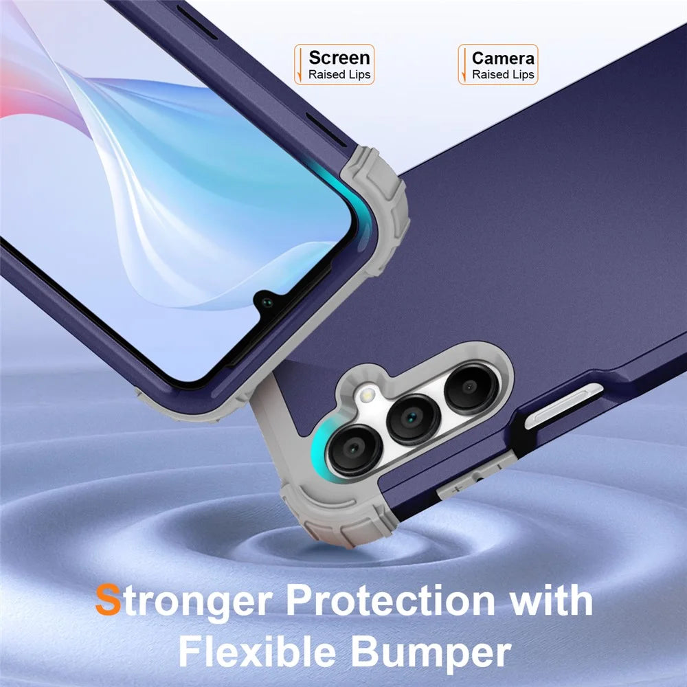 L-Style For Samsung Galaxy A16 5G / A16 4G Case Shockproof PC + TPU Phone Back Cover - Blue - 2