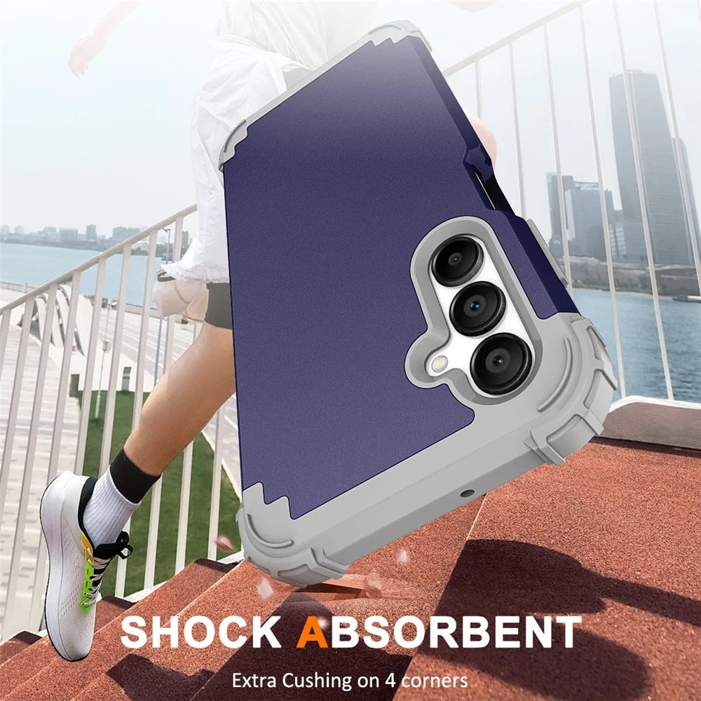 L-Style For Samsung Galaxy A16 5G / A16 4G Case Shockproof PC + TPU Phone Back Cover - Blue - 3