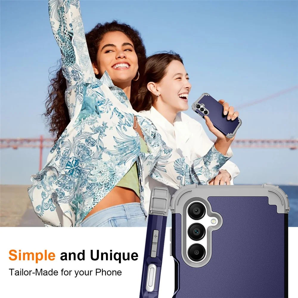 L-Style For Samsung Galaxy A16 5G / A16 4G Case Shockproof PC + TPU Phone Back Cover - Blue - 5