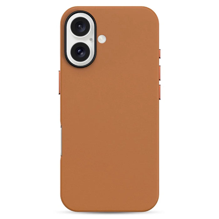 KZDOO For iPhone 16 Plus Case Compatible with MagSafe PU+PC Shockproof Phone Cover - Orange - 1