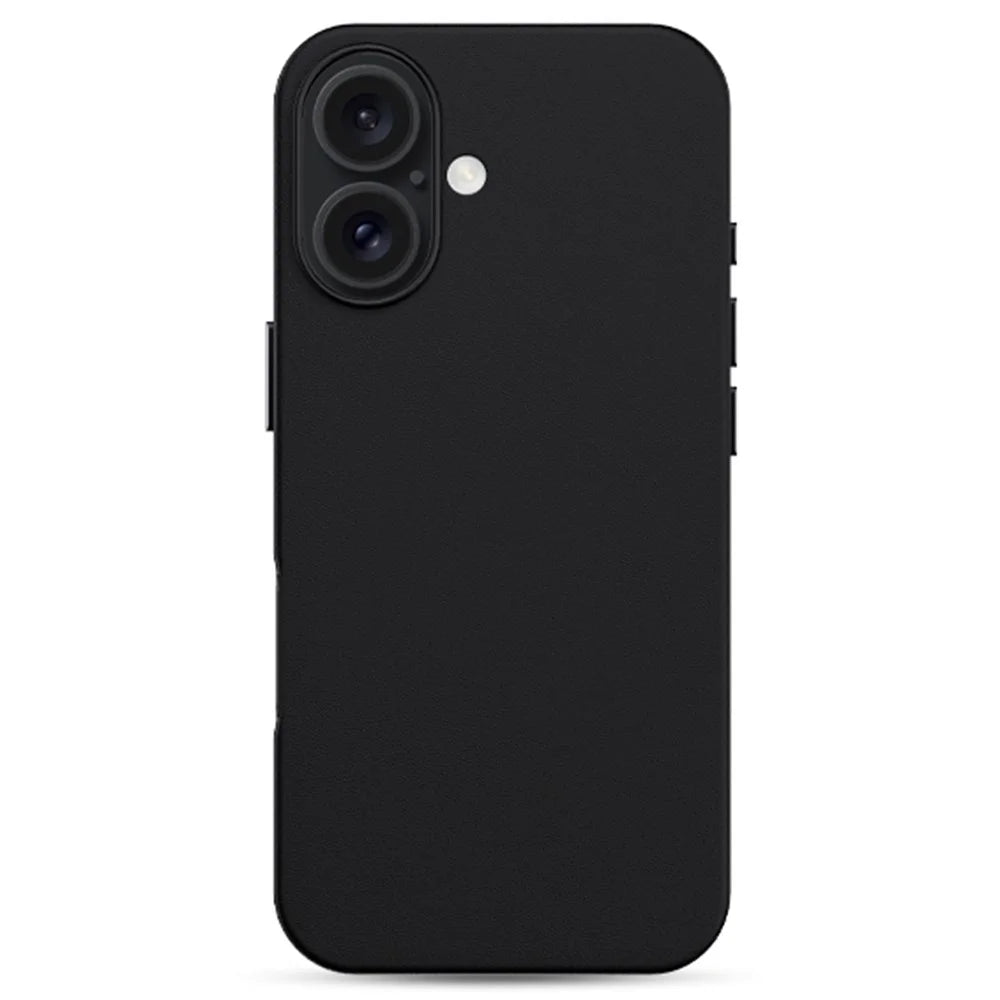 KZDOO Noble Collection Series For iPhone 16 Plus Case PU+PC Shockproof Phone Cover - Black - 1
