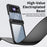 For Samsung Galaxy Z Flip3 5G Case Electroplating Transparent PC Phone Cover with Hinge - Black - 4