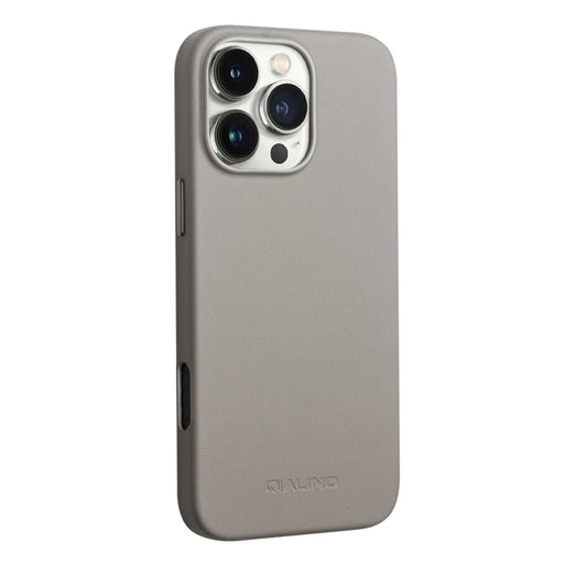 QIALINO For iPhone 16 Pro Max Case PC+Silicone Phone Cover Compatible with MagSafe - Grey - 2