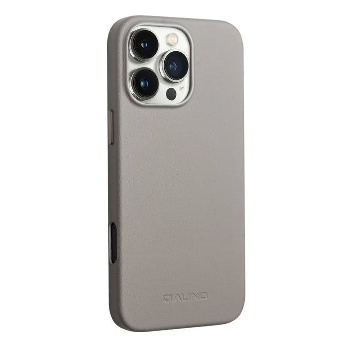 QIALINO For iPhone 16 Pro Max Case PC+Silicone Phone Cover Compatible with MagSafe - Grey - 2