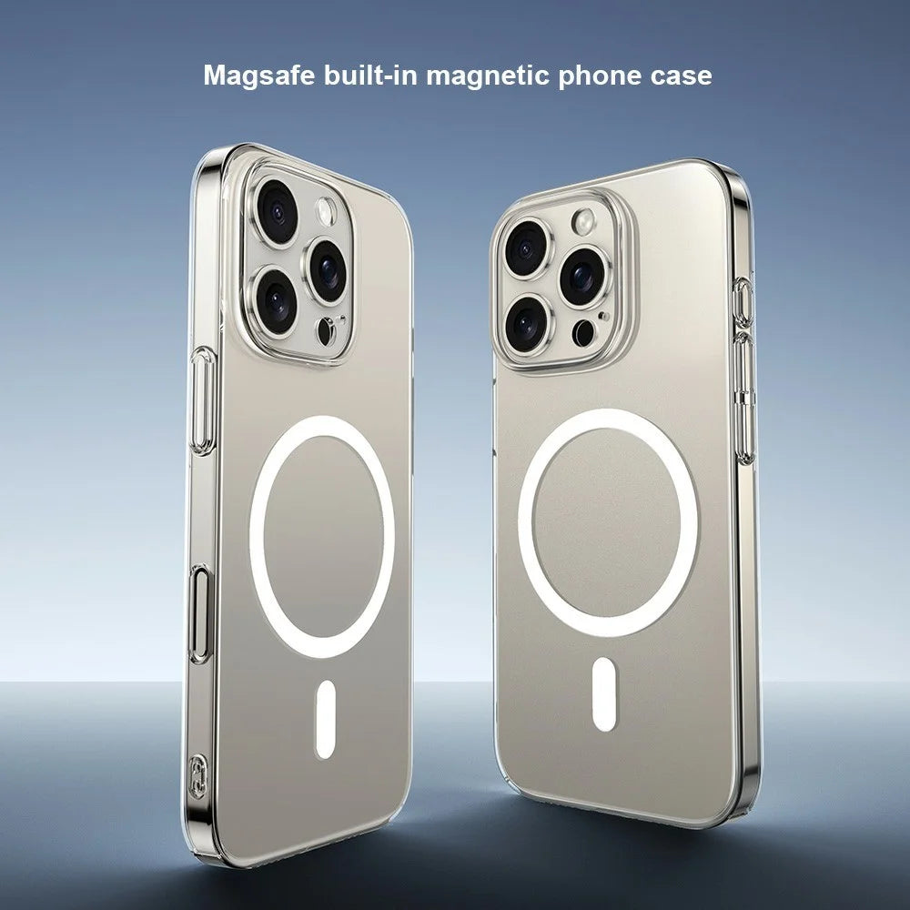 XUNDD XDD-0010 For iPhone 16 Case Compatible with MagSafe Cover Ultra-Thin Clear PC Phone Cover - White - 2