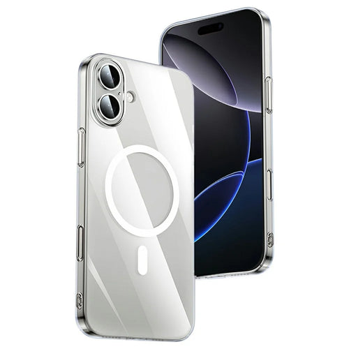 XUNDD XDD-0010 For iPhone 16 Plus Case Compatible with MagSafe Cover Ultra-Thin Clear PC Phone Cover - White - 1