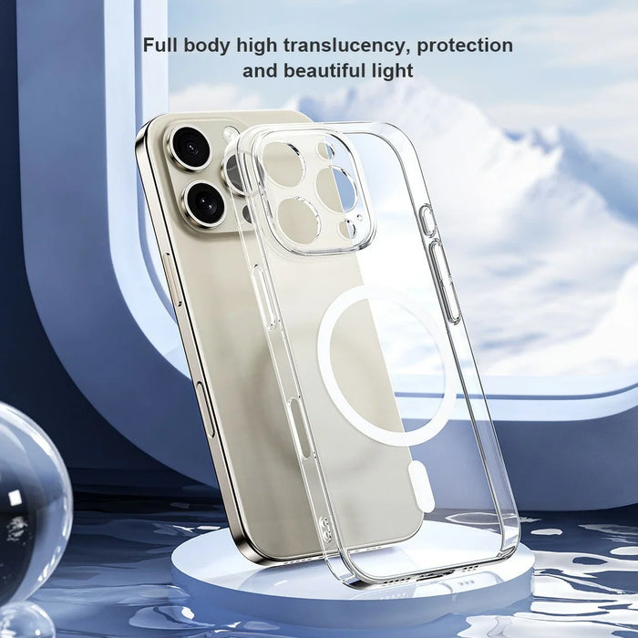 XUNDD XDD-0010 For iPhone 16 Plus Case Compatible with MagSafe Cover Ultra-Thin Clear PC Phone Cover - White - 3