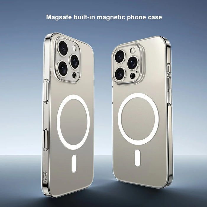 XUNDD XDD-0010 For iPhone 16 Pro Case Compatible with MagSafe Cover Ultra-Thin Clear PC Phone Cover - White - 2