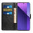 For Samsung Galaxy S25 Ultra Case PU Leather Phone Wallet Cover with Strap - Black - 2