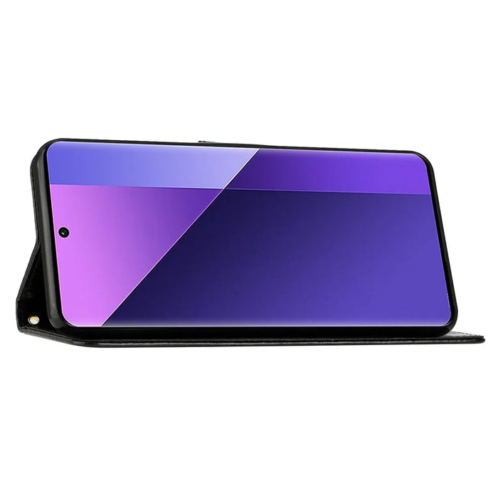 For Samsung Galaxy S25 Ultra Case PU Leather Phone Wallet Cover with Strap - Black - 4