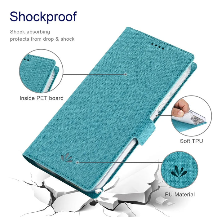 VILI DMK Series for iPhone 16 Pro Case Stand Wallet Leather Phone Cover - Blue - 4