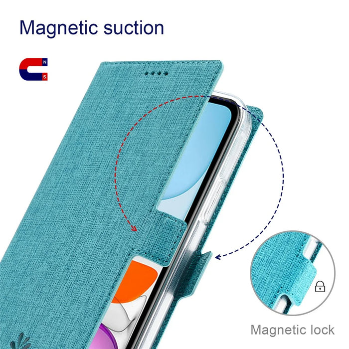 VILI DMK Series for iPhone 16 Pro Case Stand Wallet Leather Phone Cover - Blue - 5