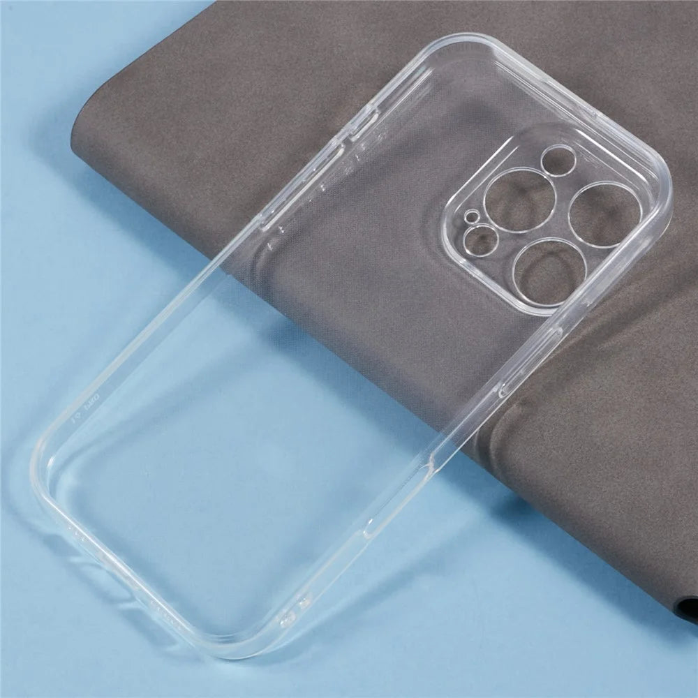 For iPhone 16 Pro Shockproof Case 1.5mm Thickness Clear TPU Phone Cover - 6