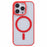 For iPhone 16 Pro Max Case Compatible with MagSafe Shockproof PC+TPU Clear Phone Cover - Red - 3
