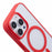 For iPhone 16 Pro Max Case Compatible with MagSafe Shockproof PC+TPU Clear Phone Cover - Red - 6
