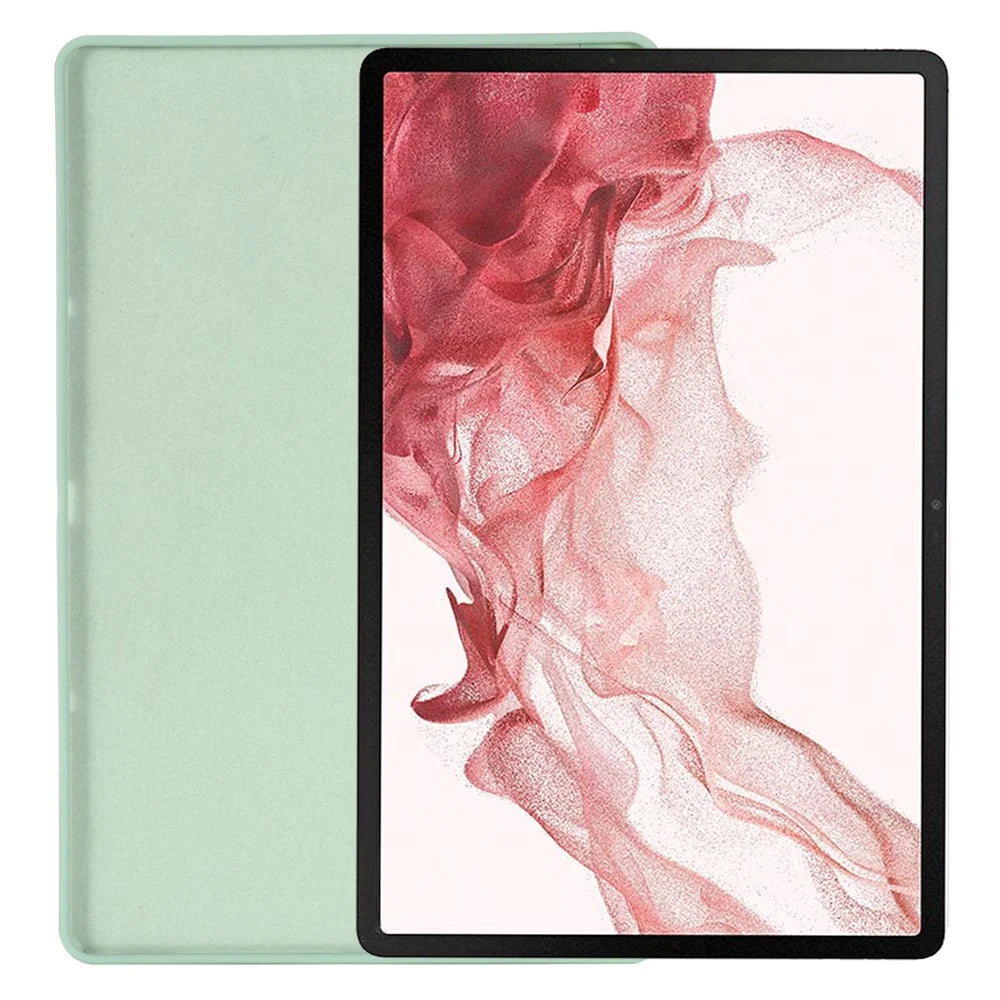 For Samsung Galaxy Tab S10+ Case Liquid Silicone Anti-Scratch Tablet Cover - Green - 5