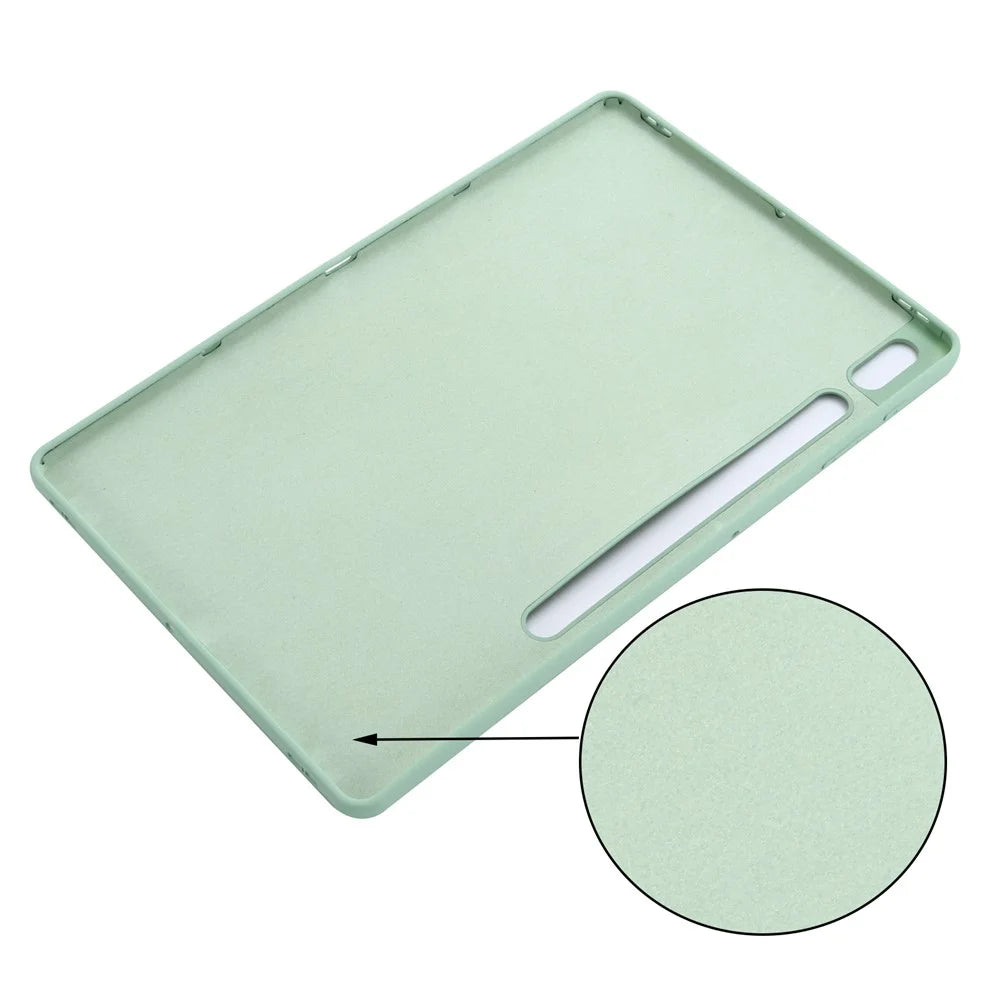 For Samsung Galaxy Tab S10+ Case Liquid Silicone Anti-Scratch Tablet Cover - Green - 6