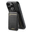 SUTENI H15 For iPhone 16 Pro Max Magnetic Case Detachable Card Holder Phone Cover - Black - 1