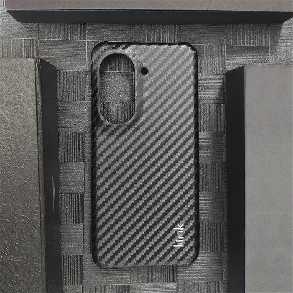 IMAK Ruiyi Series for Asus Zenfone 9 5G Carbon Fiber Texture PU Leather Coated PC Back Case Anti-scratch Anti-drop Phone Cover - 4