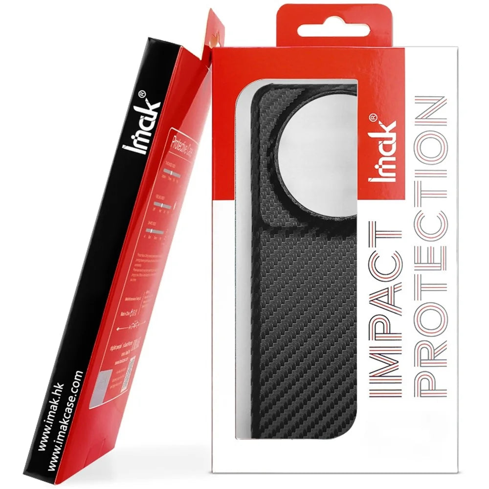 IMAK Ruiyi Series for Asus Zenfone 9 5G Carbon Fiber Texture PU Leather Coated PC Back Case Anti-scratch Anti-drop Phone Cover - 7
