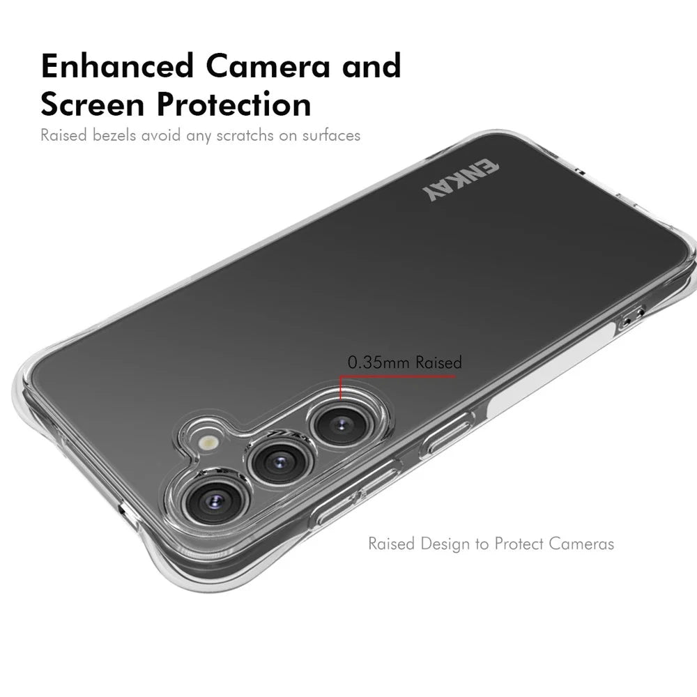 ENKAY HAT PRINCE For Samsung Galaxy S25+ Clear Phone Case   Shockproof Anti-Slip TPU Cover - Transparent - 3