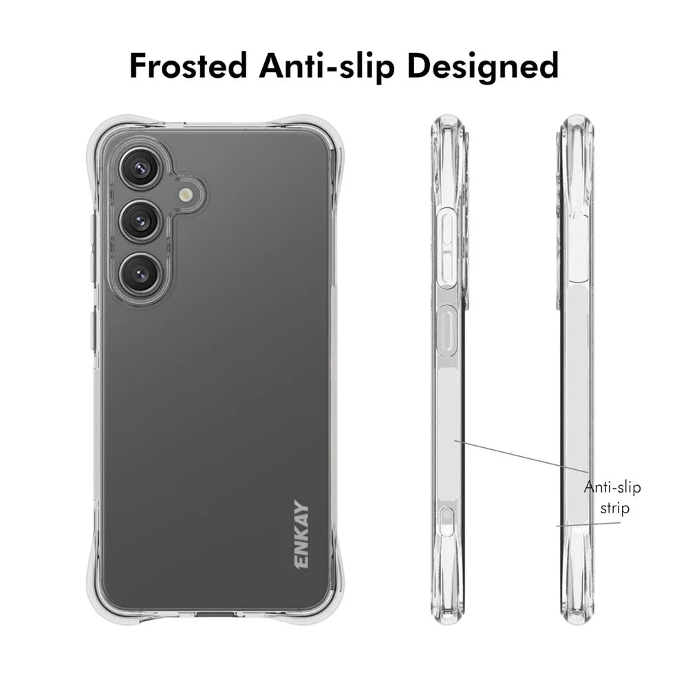 ENKAY HAT PRINCE For Samsung Galaxy S25+ Clear Phone Case   Shockproof Anti-Slip TPU Cover - Transparent - 4