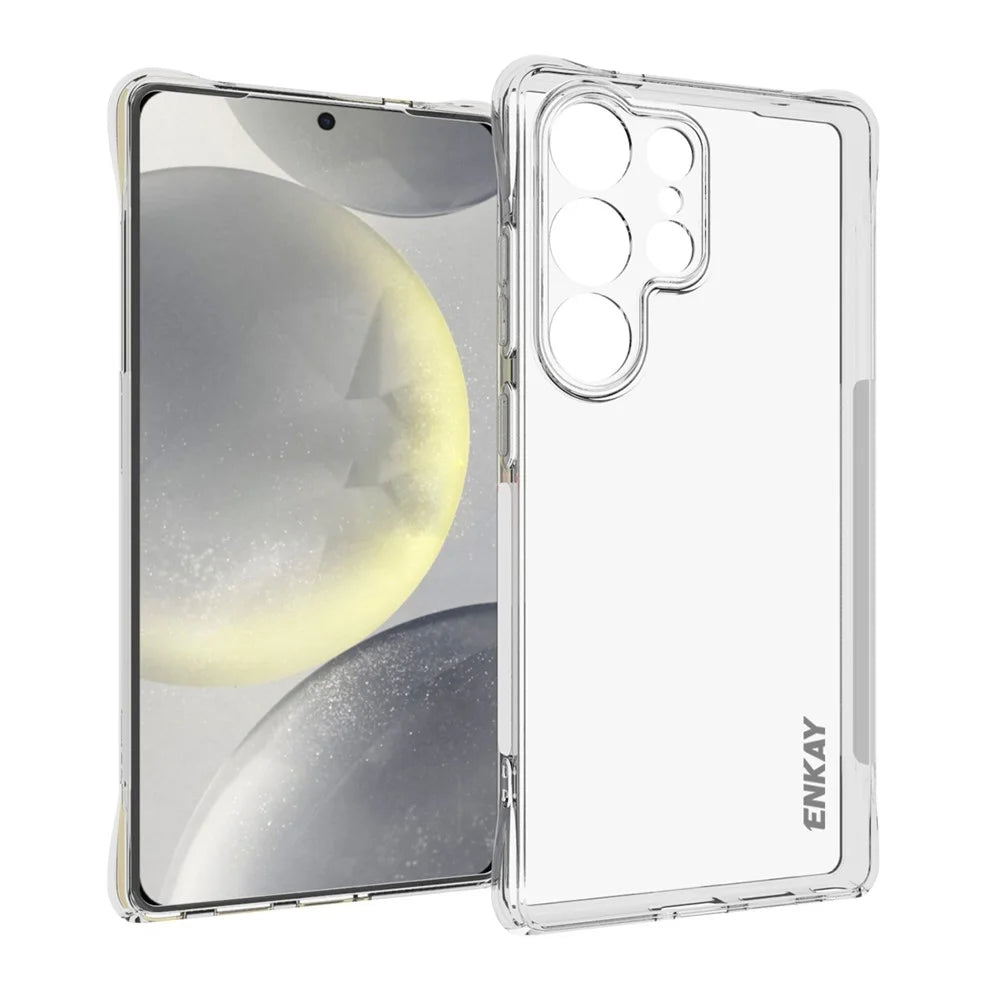 ENKAY HAT PRINCE For Samsung Galaxy S25 Ultra Clear Phone Case   Shockproof Anti-Slip TPU Cover - Transparent - 1
