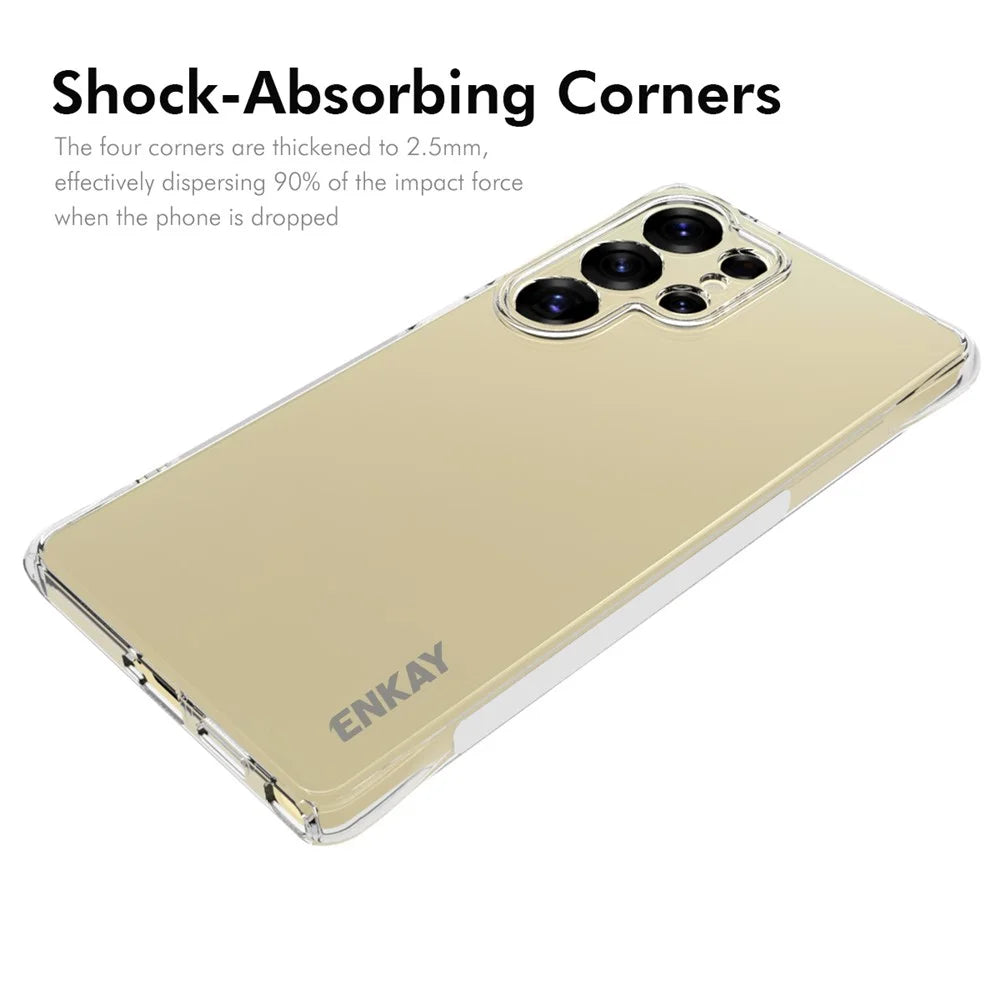 ENKAY HAT PRINCE For Samsung Galaxy S25 Ultra Clear Phone Case   Shockproof Anti-Slip TPU Cover - Transparent - 2