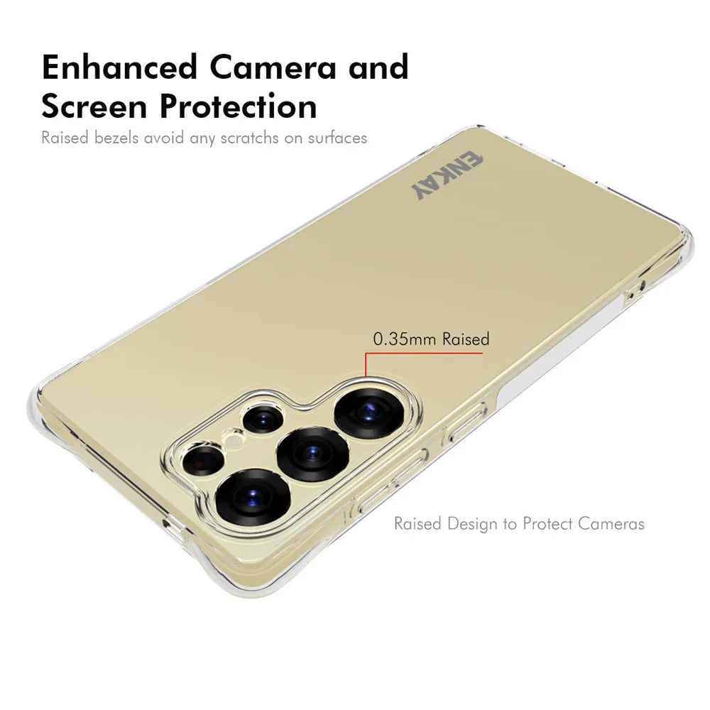 ENKAY HAT PRINCE For Samsung Galaxy S25 Ultra Clear Phone Case   Shockproof Anti-Slip TPU Cover - Transparent - 3