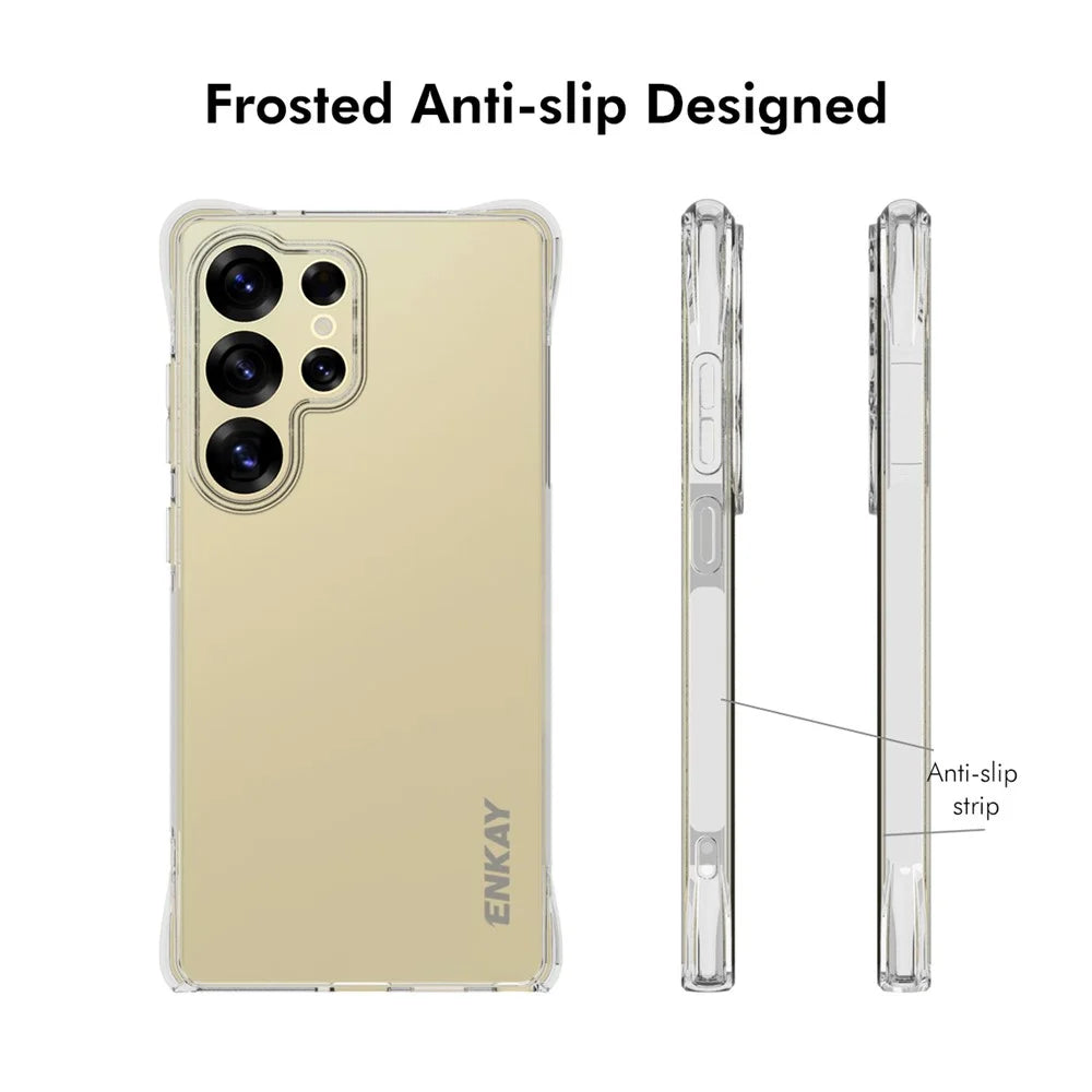 ENKAY HAT PRINCE For Samsung Galaxy S25 Ultra Clear Phone Case   Shockproof Anti-Slip TPU Cover - Transparent - 4