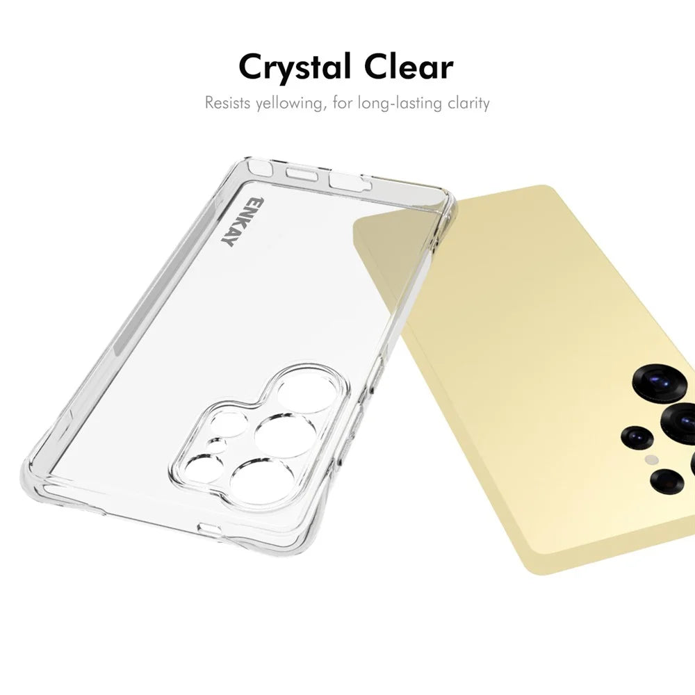 ENKAY HAT PRINCE For Samsung Galaxy S25 Ultra Clear Phone Case   Shockproof Anti-Slip TPU Cover - Transparent - 5