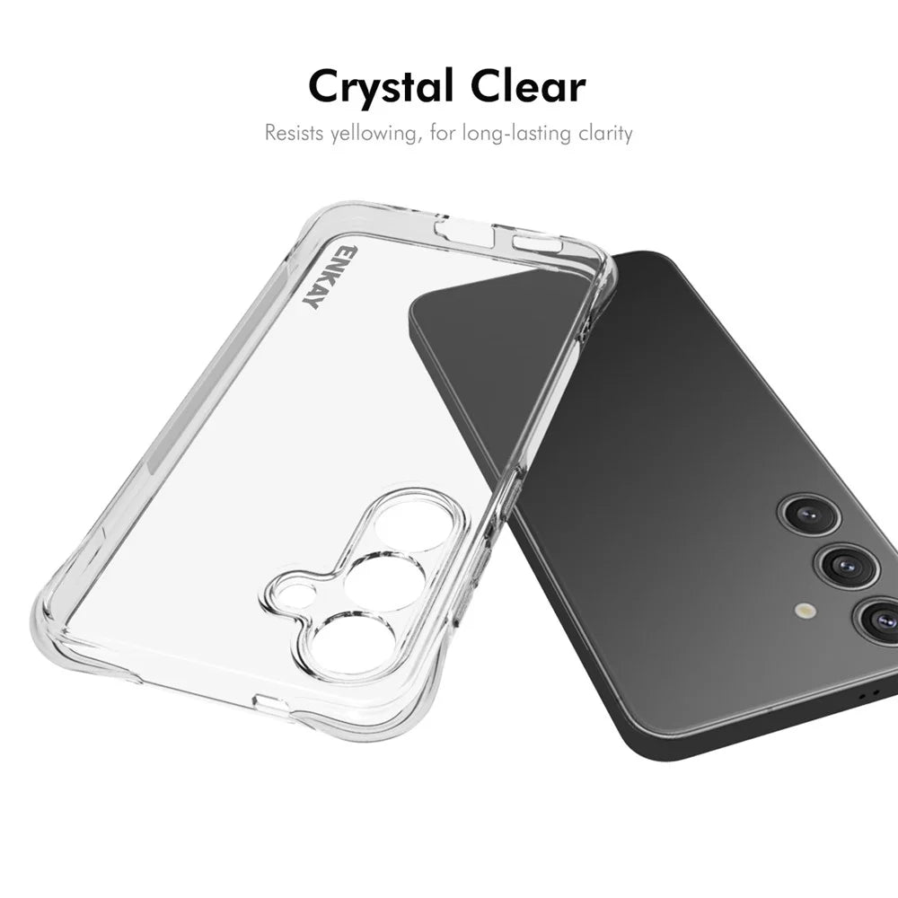 ENKAY HAT PRINCE For Samsung Galaxy S25 Clear Phone Case   Shockproof Anti-Slip TPU Cover - Transparent - 5