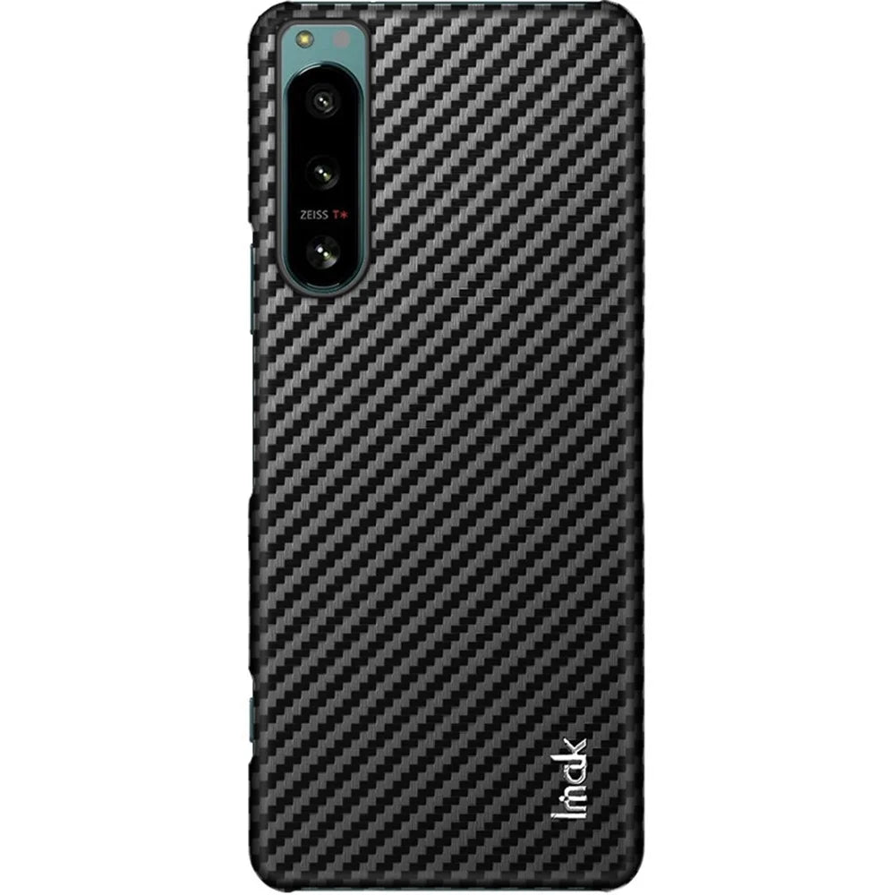 IMAK Ruiyi Series for Sony Xperia 5 IV 5G Carbon Fiber Texture PU Leather Coated PC Case Anti-scratch Anti-fingerprint Phone Cover - 1