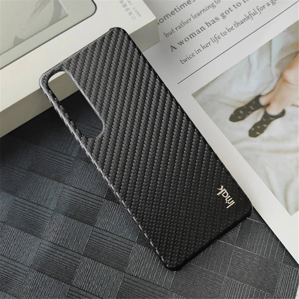 IMAK Ruiyi Series for Sony Xperia 5 IV 5G Carbon Fiber Texture PU Leather Coated PC Case Anti-scratch Anti-fingerprint Phone Cover - 5
