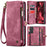 CASEME For Samsung Galaxy S24 FE Phone Cases  008 Leather Cover with Detachable Wallet and Strap - Red - 1