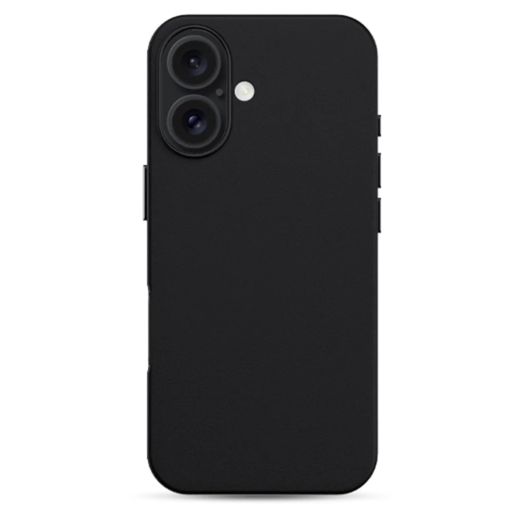 KZDOO Noble Collection Series For iPhone 16 Case PU+PC Shockproof Phone Cover - Black - 1