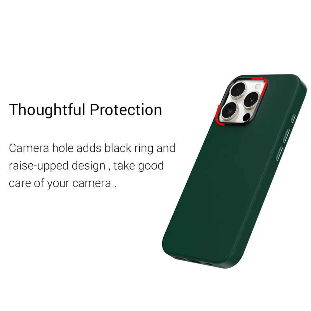 KZDOO Noble Collection Series For iPhone 16 Case PU+PC Shockproof Phone Cover - Black - 4