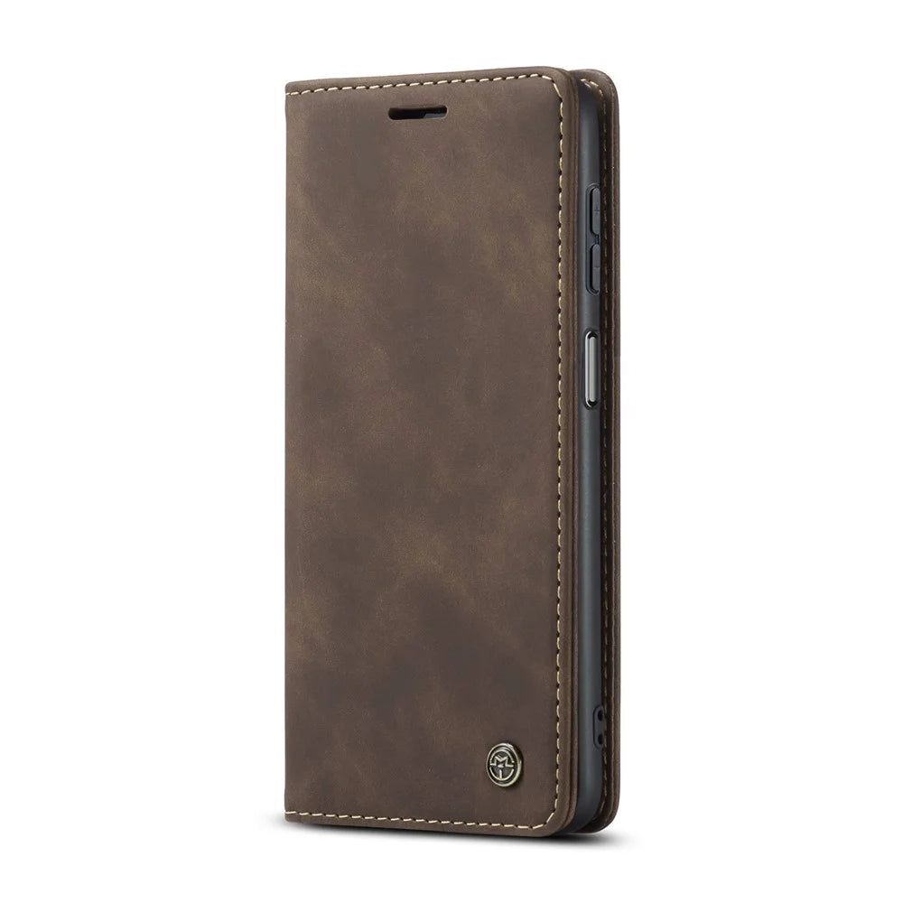 CASEME For Samsung Galaxy A16 5G / A16 4G Case  013 Series Card Holder Stand Leather Phone Cover - Coffee - 2